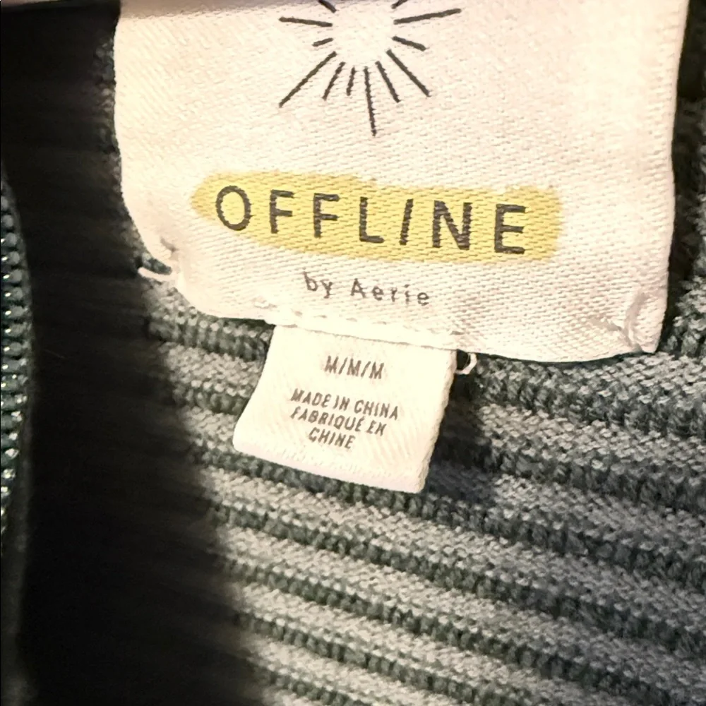 OFFLINE by Aerie Women’s Home Stretch Ribbed Sweater Half Zip medium